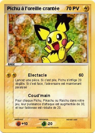 Pokemon Pichu à l'oreille crantée