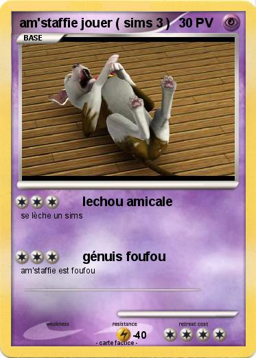 Pokemon am'staffie jouer ( sims 3 )