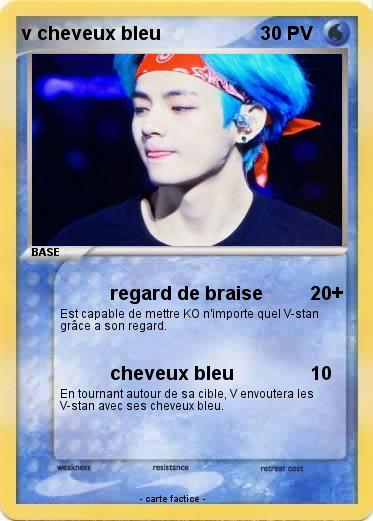 Pokemon v cheveux bleu