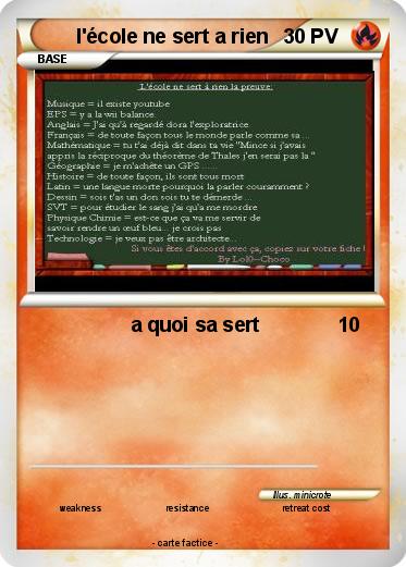 Pokemon l'école ne sert a rien