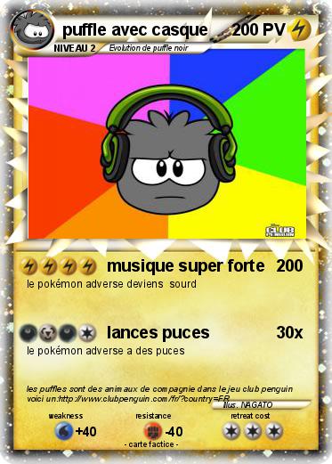 Pokemon puffle avec casque