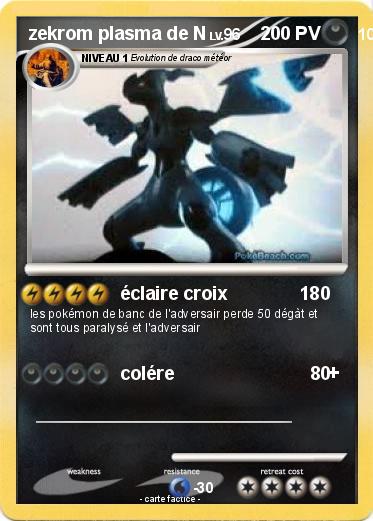 Pokemon zekrom plasma de N