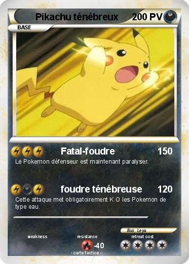 Pokemon Pikachu ténébreux