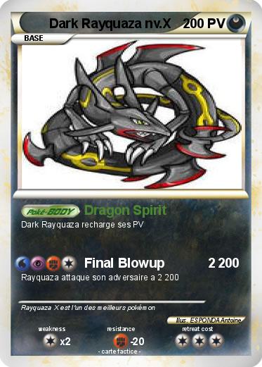 Pokemon Dark Rayquaza nv.X
