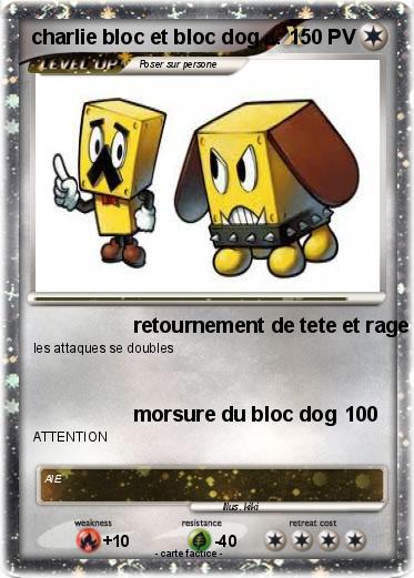 Pokemon charlie bloc et bloc dog