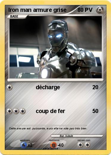 Pokemon Iron man armure grise