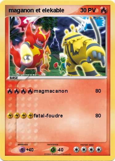 Pokemon maganon et elekable