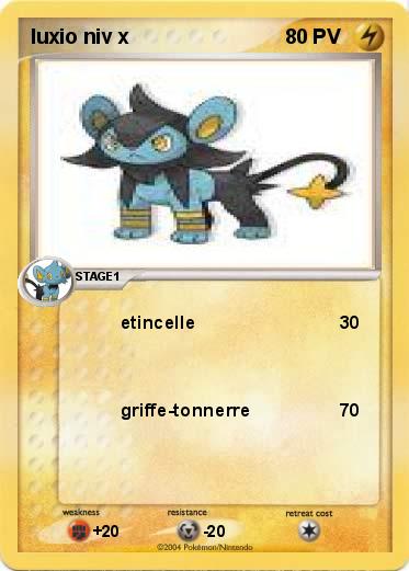 Pokemon luxio niv x