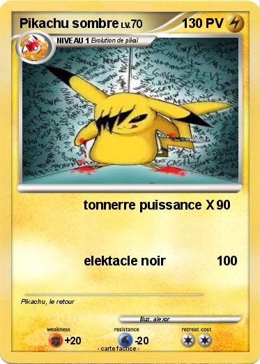 Pokemon Pikachu sombre