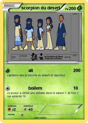 Pokemon scorpion du desert