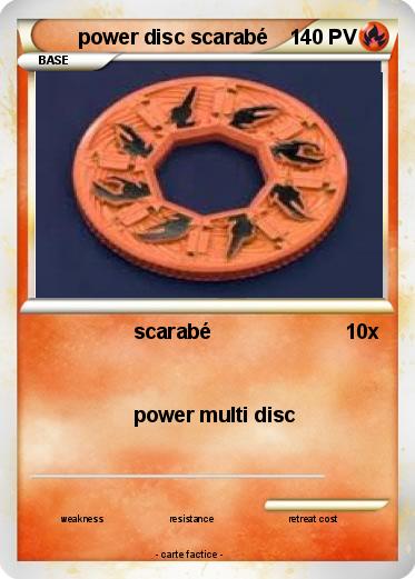 Pokemon power disc scarabé