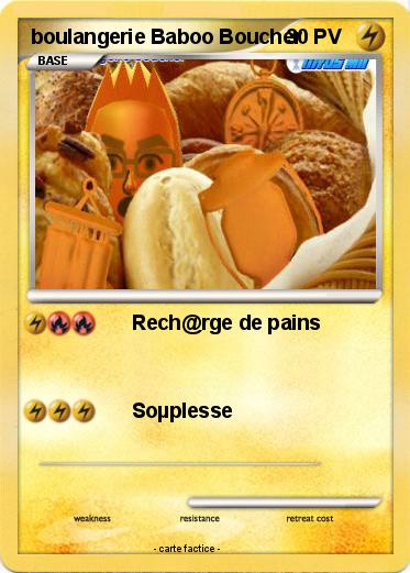 Pokemon boulangerie Baboo Boucher