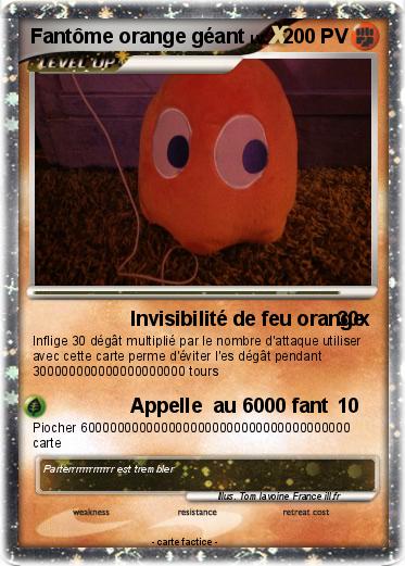 Pokemon Fantôme orange géant