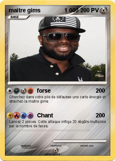 Pokemon maitre gims               1 000