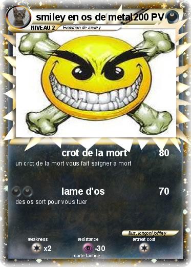 Pokemon smiley en os de metal
