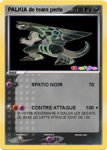 Pokemon PALKIA de team perle