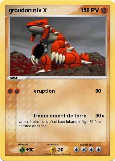 Pokemon groudon niv X