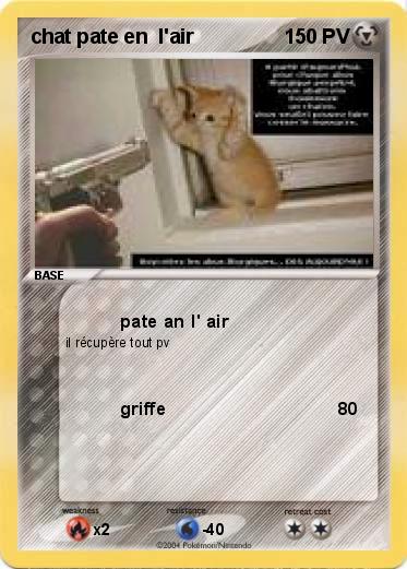 Pokemon chat pate en  l'air