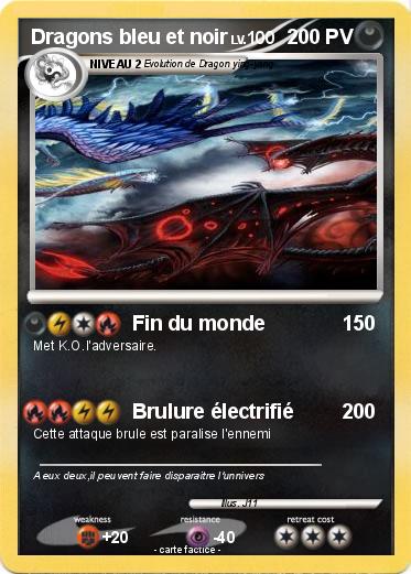 Pokemon Dragons bleu et noir