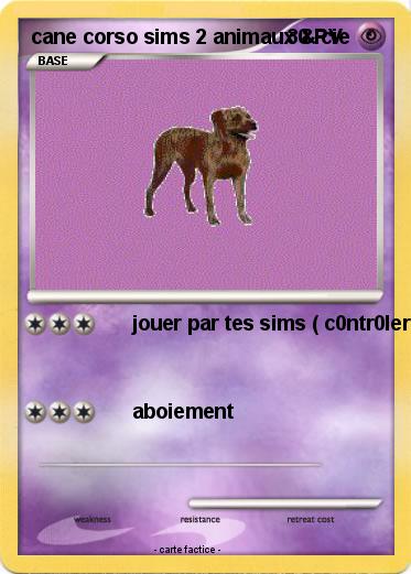 Pokemon cane corso sims 2 animaux & cie
