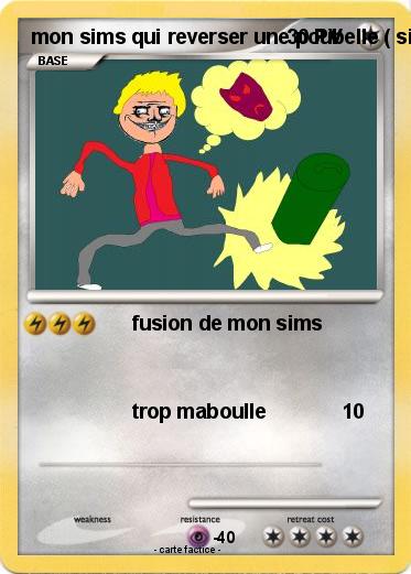 Pokemon mon sims qui reverser une poubelle ( sims 3 animaux & cie 3DS )