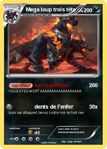 Pokemon Mega loup trois tête