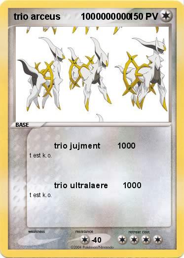 Pokemon trio arceus        1000000000 