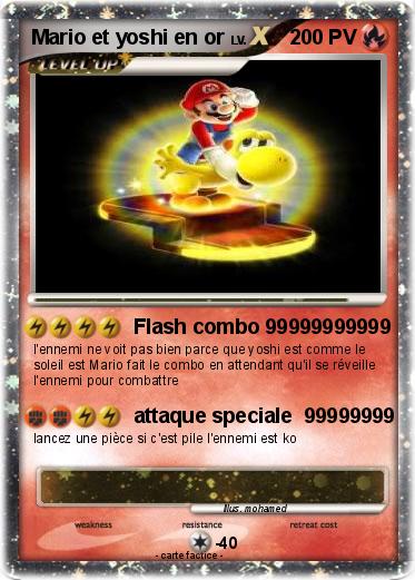Pokemon Mario et yoshi en or