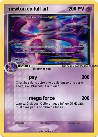 Pokemon mewtou ex full art