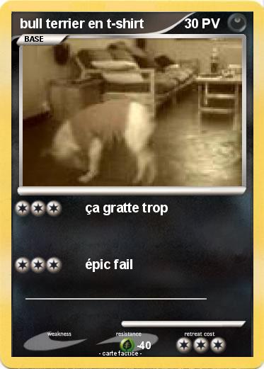 Pokemon bull terrier en t-shirt