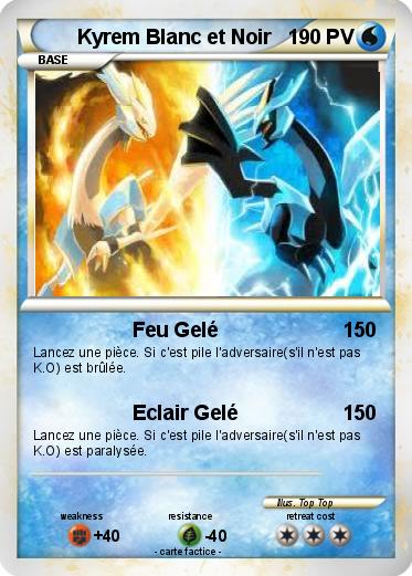 Pokemon Kyrem Blanc et Noir