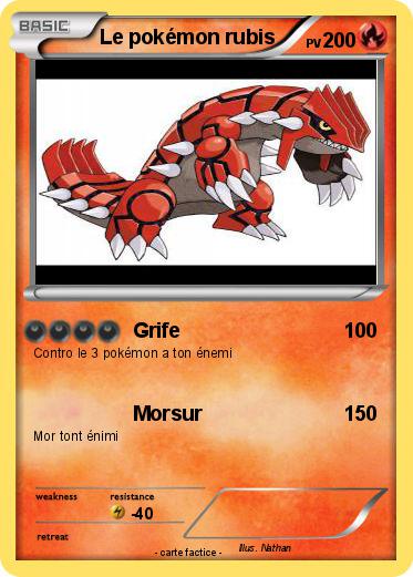 Pokemon Le pokémon rubis
