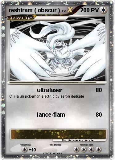 Pokemon reshiram ( obscur )