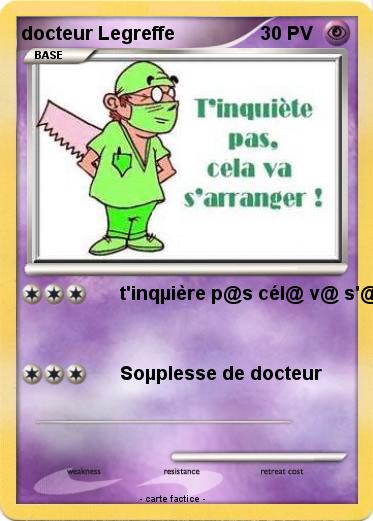 Pokemon docteur Legreffe