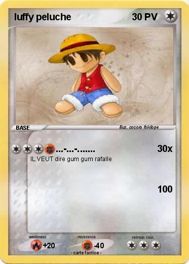 Pokemon luffy peluche