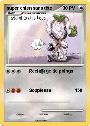 Pokemon super chien sans tête