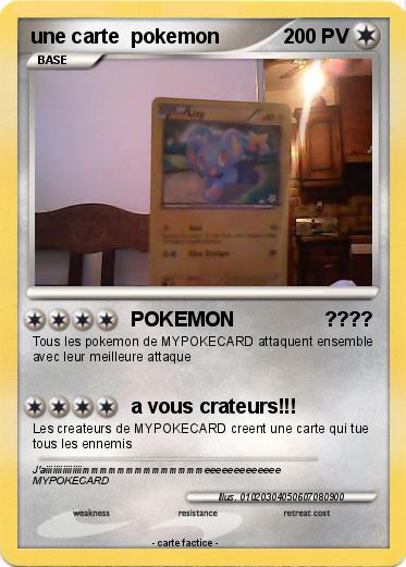 Pokemon une carte  pokemon