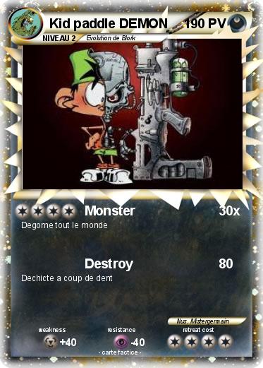 Pokemon Kid paddle DEMON