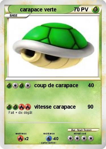 Pokemon carapace verte