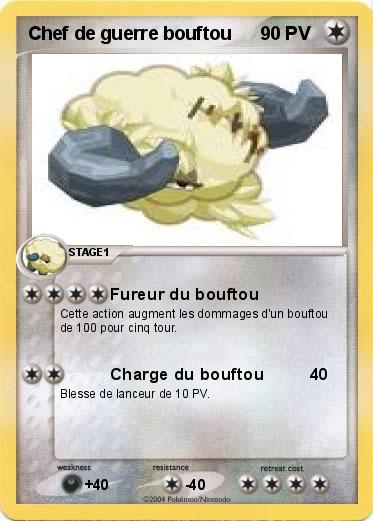 Pokemon Chef de guerre bouftou