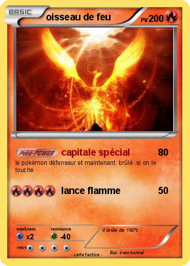 Pokemon oisseau de feu