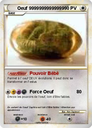 Pokemon Oeuf 99999999999999