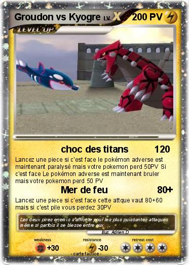 Pokemon Groudon vs Kyogre