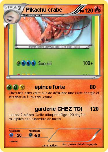 Pokemon Pikachu crabe