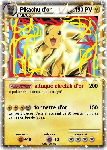 Pokemon Pikachu d'or
