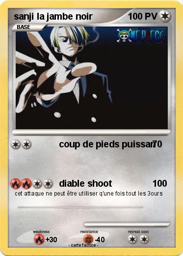 Pokemon sanji la jambe noir
