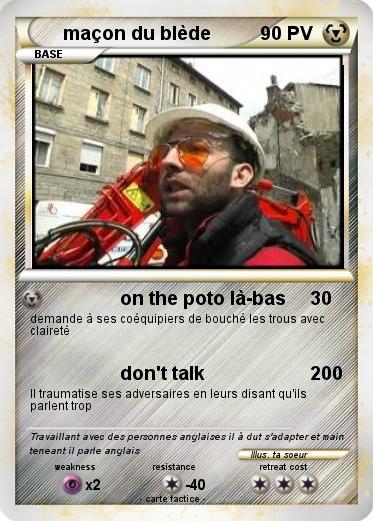 Pokemon maçon du blède