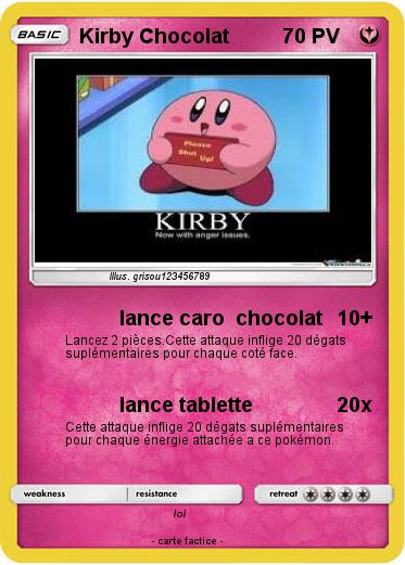 Pokemon Kirby Chocolat