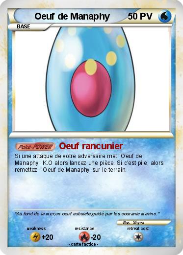Pokemon Oeuf de Manaphy