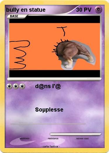 Pokemon bully en statue